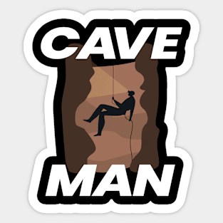 Cave Man Caving Cave Speleology Sticker